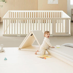 GGUMBI Licoco Clean Roll Mat - Cream White (252x140x4cm) + High Guard Baby Room (12pcs) - Set (Preorder)