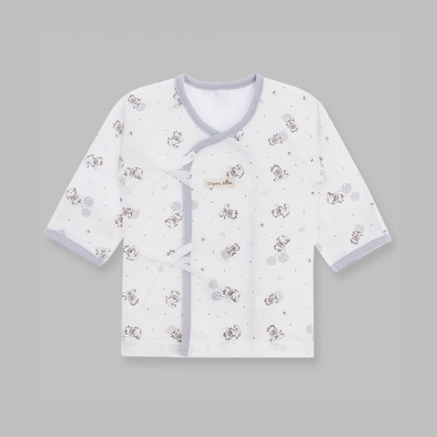 Organic Boom Newborn Babyshirt - Gray Cow/All seasons