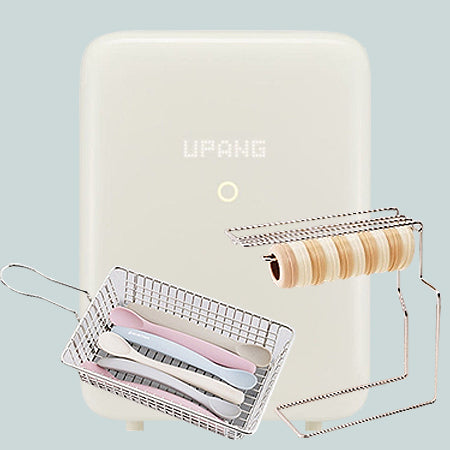 UPANG Signature2+ LED Baby Bottle Sterilizer (UP920A+) & Additional racks (Vertical + Horizontal) Set - Vanilla Cream