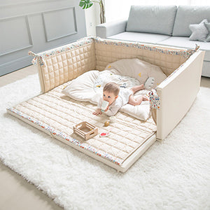 GGUMBI Bumper Bed Lucky Star Large Cream White