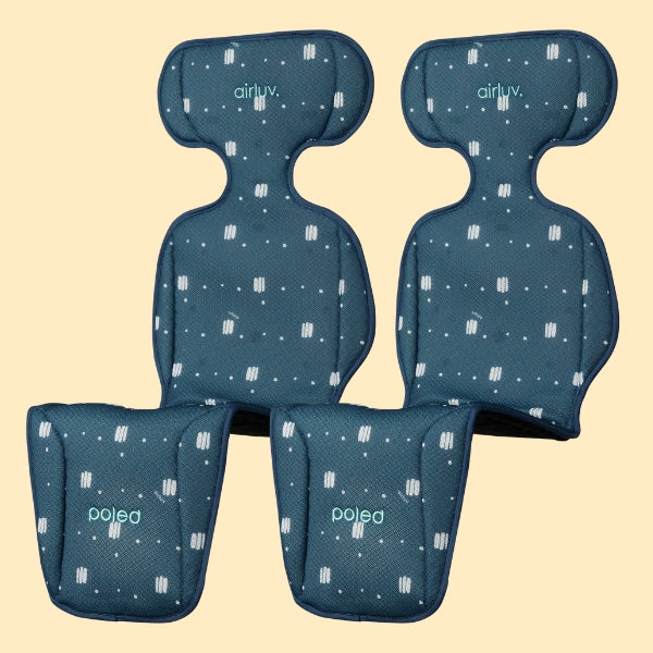 POLED Airluv4 Donut Cooling Seat 2pcs Set - Snow Blue
