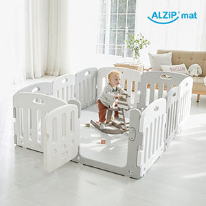 ALZiP G+ Baby Room Mat Partition Basic Plain White 12pcs