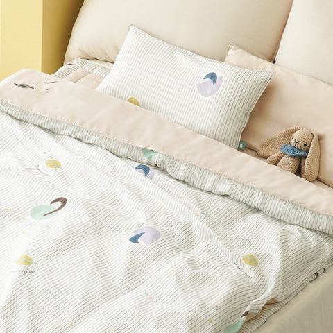 BambooBebe Bamboo and Modal Bedding Set (Comforter+Pad+Pillow) - Calming White