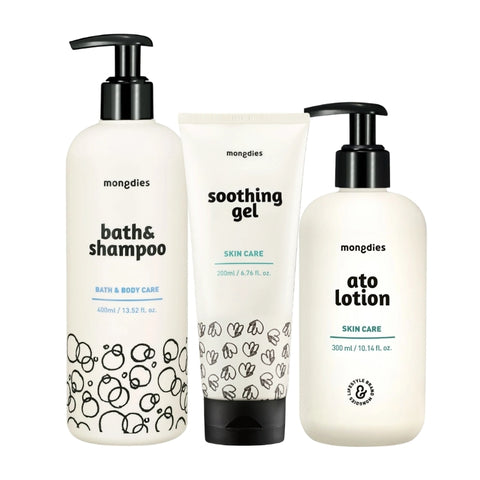Mongdies Bath& Shampoo 400ml + Soothing Gel 200ml + Lotion 300ml