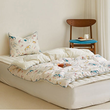 MAATILA KIDS Dear Friend High Density Cotton Bedding Set (SS)(Comforter+Pillowcase) - Dino World
