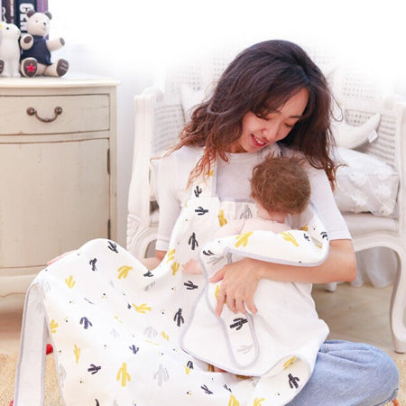 Nawanis Apron-style Gauze Cotton Full-body Bath Towel - Cactus