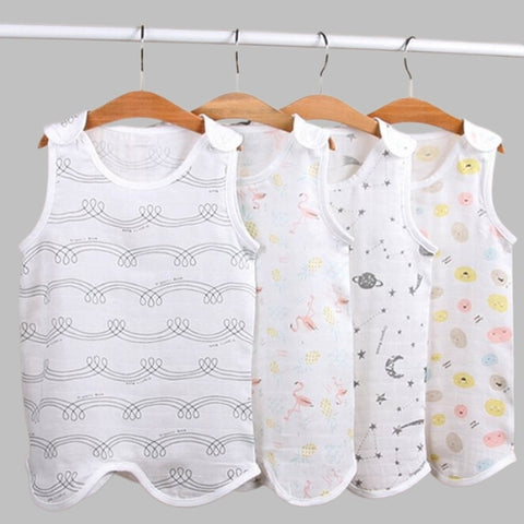 Organic Boom Bamboo Gauze Sleeping Vest - Potato 90