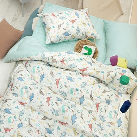 OLI KIDS Cotton Comforter Set (S)(Comforter + Pillowcase) - Dino