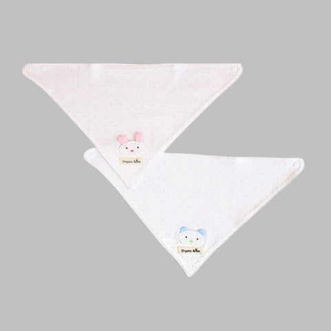 Organic Boom Scarf Bib - Pink Bunny