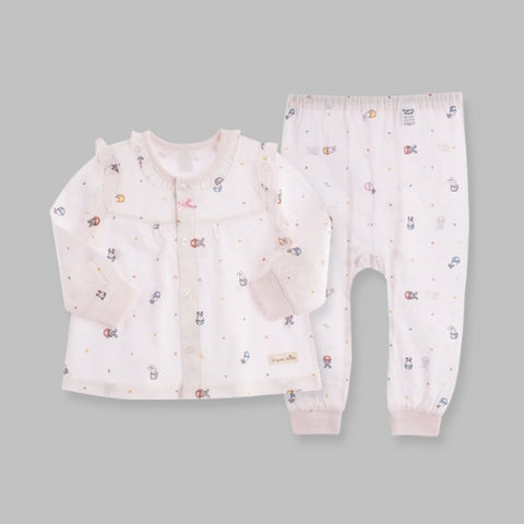 Organic Boom Girls Long Sleeve - Pink Bunny/Summer Size 90