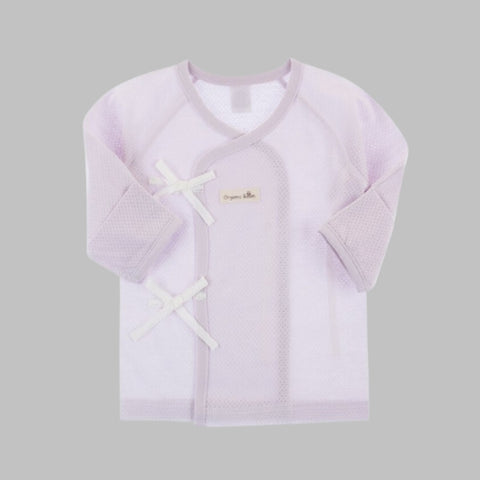 Organic Boom Cotton Mesh Newborn Babyshirt - Violet