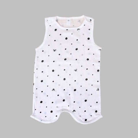 Organic Boom Bamboo Gauze Sleeping Vest - Black Pug Size 110