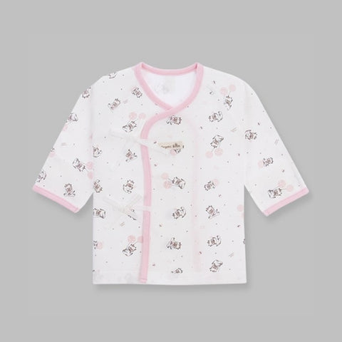 Organic Boom Newborn Babyshirt - Pink Cow/All seasons