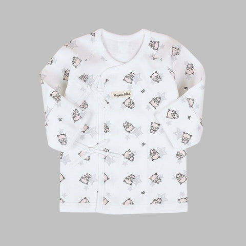 Organic Boom Newborn Babyshirt -  Piggy/All seasons
