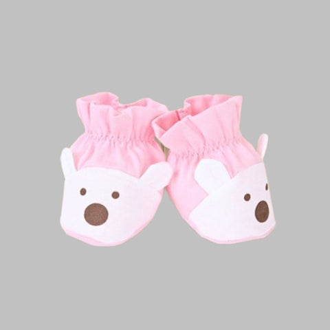 Organic Boom Newborn Foot Covers - Kiki Bear Pink/All seasons