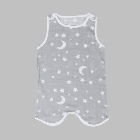 Organic Boom Moonstar Bamboo Gauze Sleeping Vest - Gray Size 100