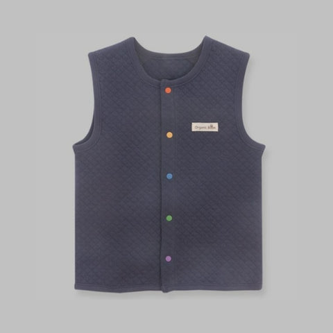 Organic Boom Thermal Vest - Deep Blue Smile Size 110
